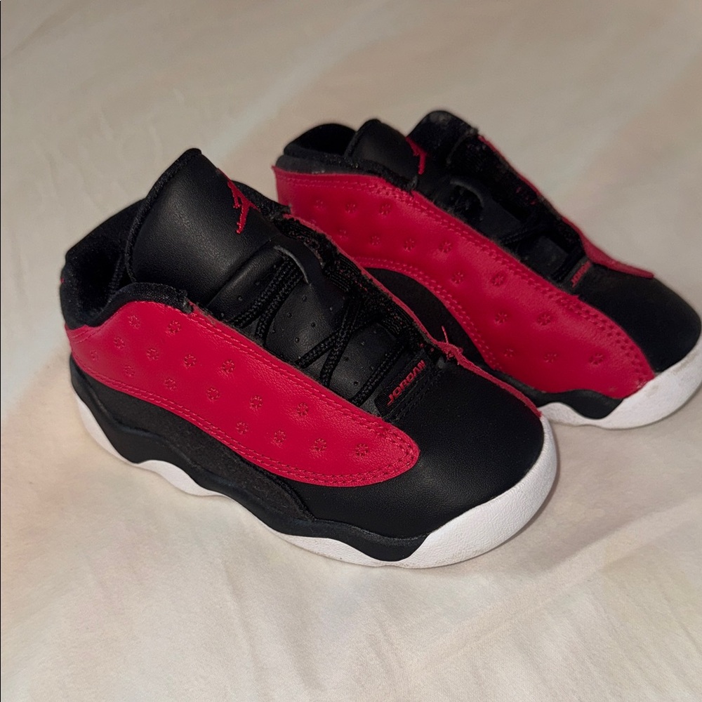 Jordan Kids Black and Red Sneakers